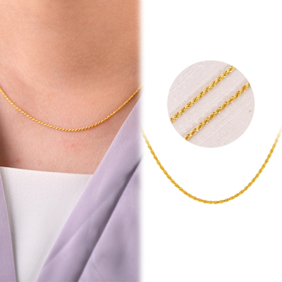 金緻品 黃金項鍊 草繩鍊 1.09錢