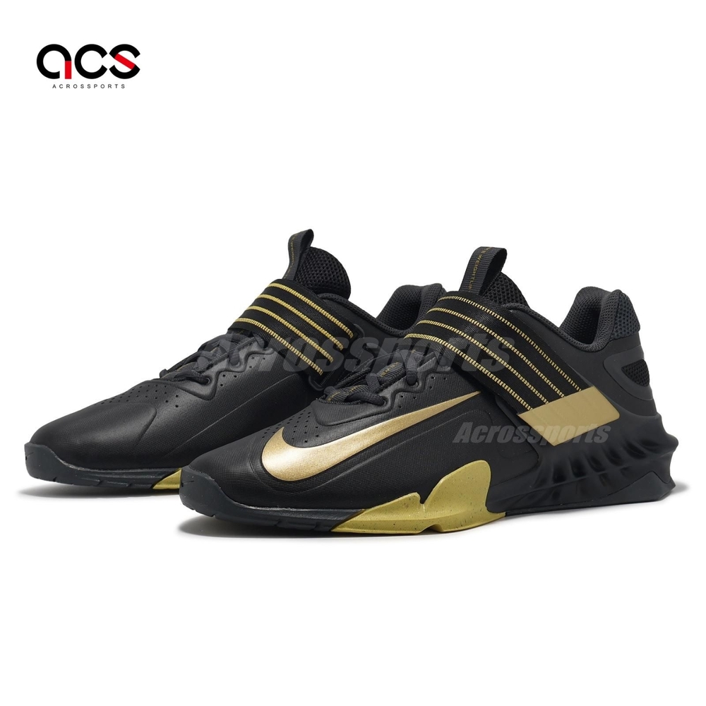 Nike 訓練鞋Savaleos 男鞋黑金魔鬼氈穩定支撐舉重運動鞋CV5708-001