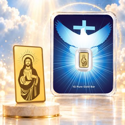 【童樂繪金飾】瑞士PAMP 耶穌之光平安祝福 1g 黃金條塊 1公克 國際LBMA認證