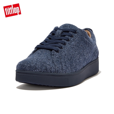 【FitFlop】RALLY MERINO WOOL SNEAKERS運動風繫帶休閒鞋-女(午夜藍)