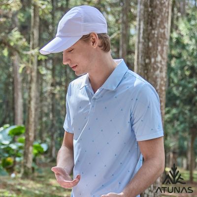 【ATUNAS 歐都納】男款循環酷涼節能抑菌短袖POLO衫A1PS2602MC印花藍