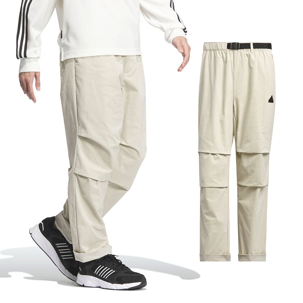 Adidas TH Textured PNT 男款 米白色 運動 休閒 口袋 燈芯絨 保暖 長褲 JI8691