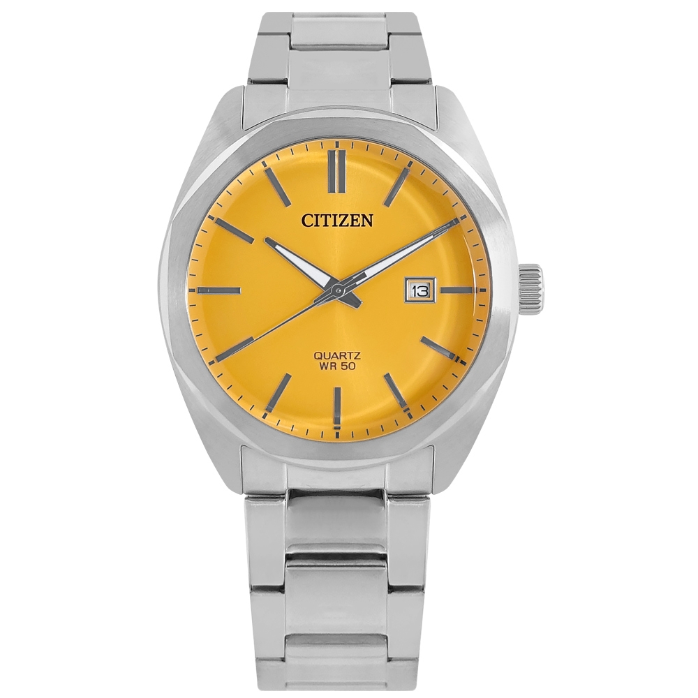 CITIZEN 星辰表/ BI5110-54Z / 極簡時尚礦石強化玻璃日本機芯日期