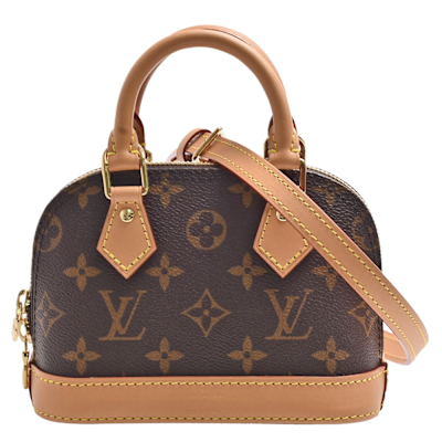 LOUIS VUITTON路易威登 LV M82717 經典Nano Alma Monogram印花手提/斜背包(迷你)