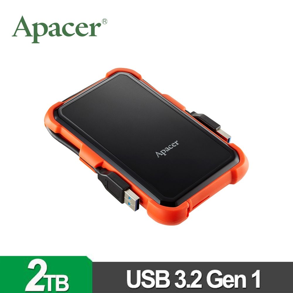 宇瞻 Apacer AC630 2TB(橘黑) 2.5吋軍規抗摔行動硬碟