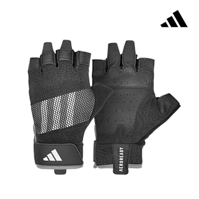 adidas 愛迪達 專業透氣訓練手套 (黑)