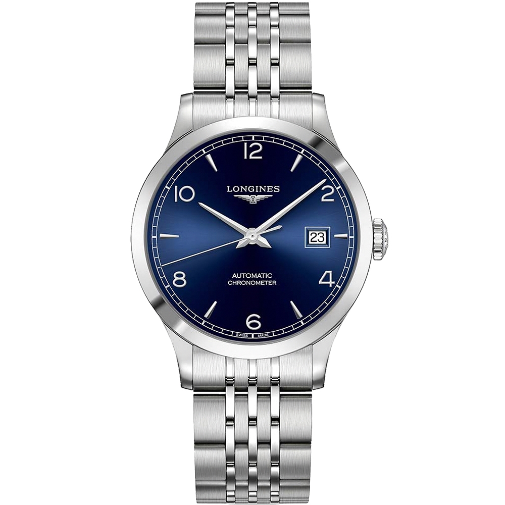 LONGINES 浪琴官方授權Record 開創者天文台認證矽游絲機械錶年終