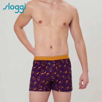 sloggi-MEN MEN ROCK N DRAGON系列寬鬆平口褲 皇家紫金