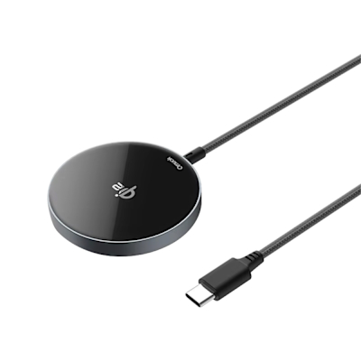 【amuok】Qi2極簡mini 磁吸無線充電器帶線款 Qi2認證 無線充 MagSafe 磁吸充電盤 磁吸式充電盤