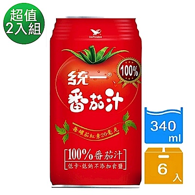 統一 番茄汁(6入/組)_1+1組合(共2組12入)
