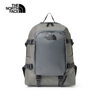 【The North Face 官方旗艦】 北面男女款灰色休閒後背包｜8DJJ0UZ 筆電包/登山包
