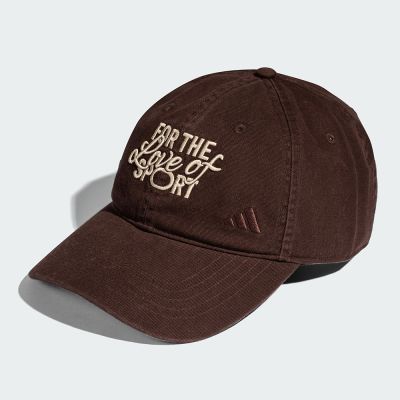 adidas 愛迪達 帽子 運動帽 棒球帽 遮陽帽 SLOGAN CAP 咖啡 KZ2300