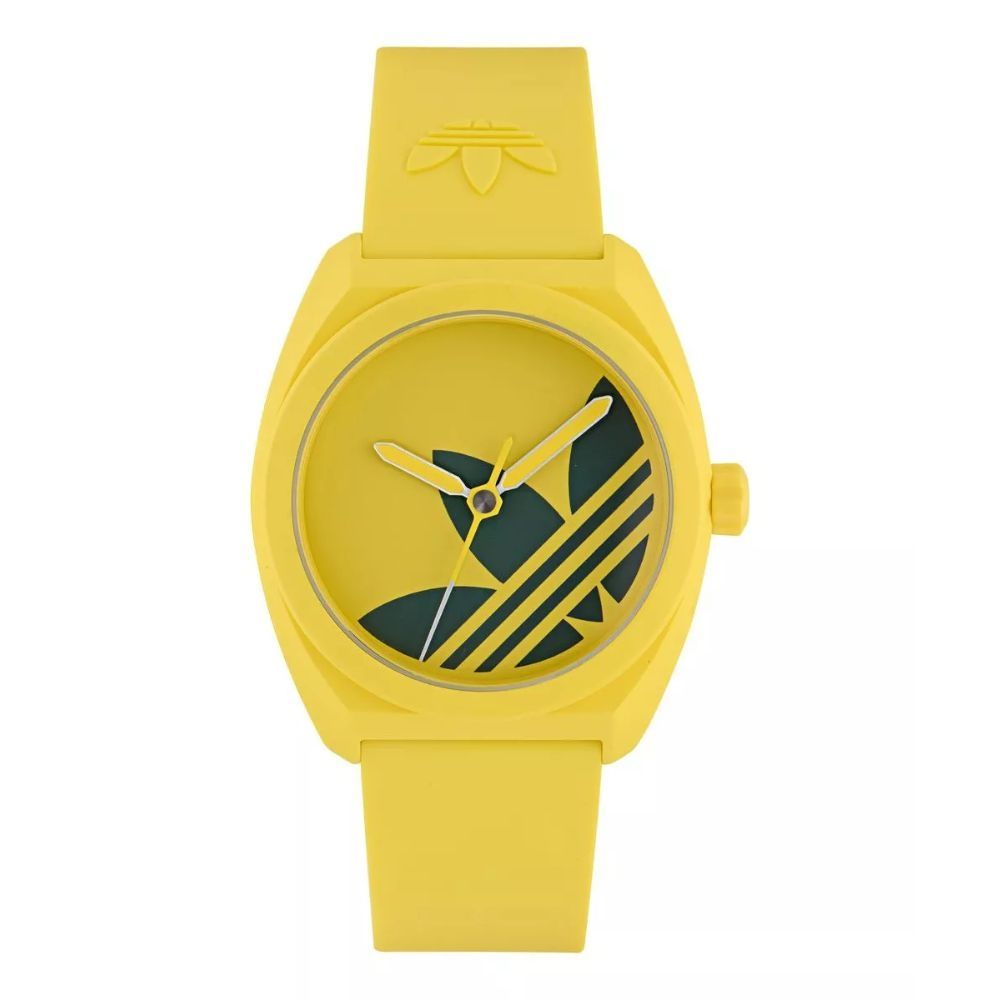 ADIDAS 愛迪達 Project Three 環保PU錶帶_AOST25542_黃色_42mm