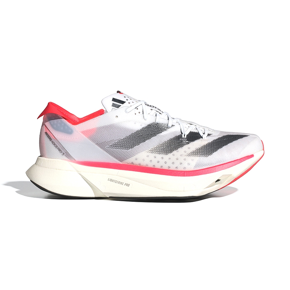 adidas アディオスプロ3 27.5cm Adidas Adizero Adios Pro 3 男鞋白黑紅色運動休閒緩震回彈休閒鞋