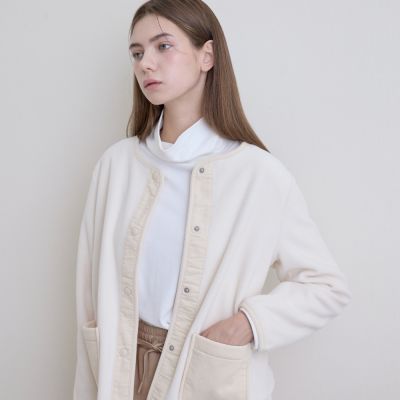 GIORDANO 女裝搖粒絨圓領口袋外套【多色任選】