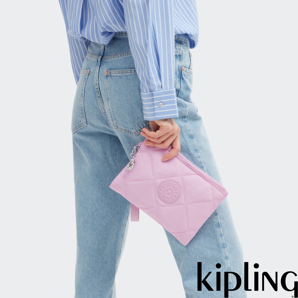 Kipling 夢幻優雅粉紫手腕帶配件包-FANCY