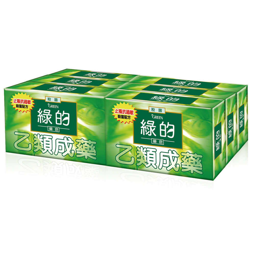 綠的GREEN  藥皂80g*6入組(乙類成藥)