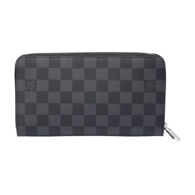 LOUIS VUITTON路易威登 LV N63077 Damier Graphite 棋盤格拉鏈萬用長夾(黑灰)