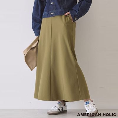 〈AMERICAN HOLIC〉抗皺修身褶線魚尾裙