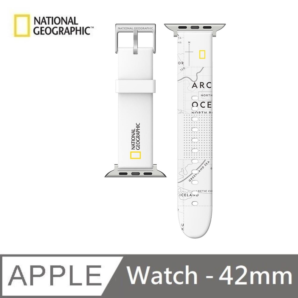 National Geographic 國家地理 Apple Watch 矽膠錶帶 42mm - 白色