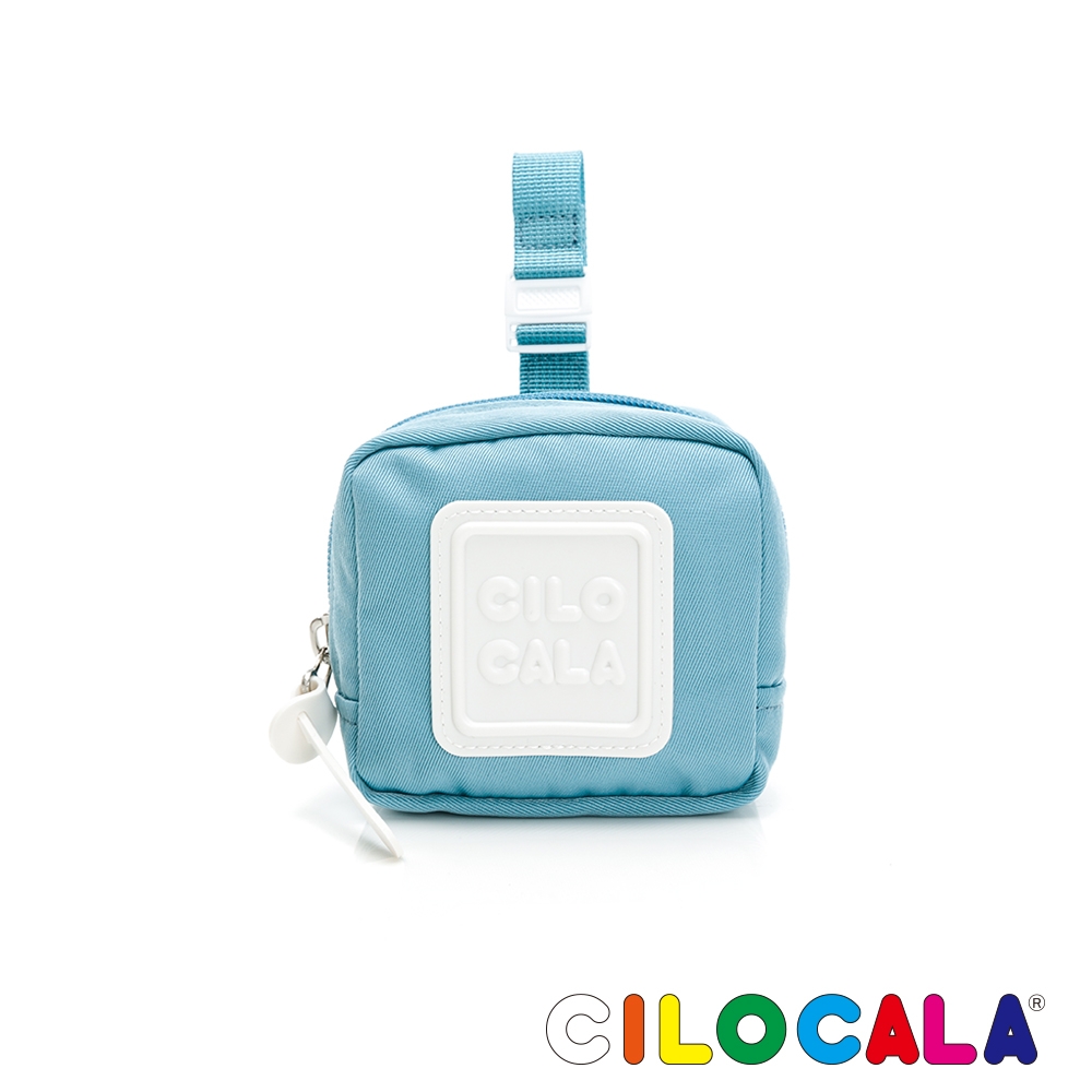 CILOCALA 亮彩尼龍防潑水可扣式零錢包 堡礁藍