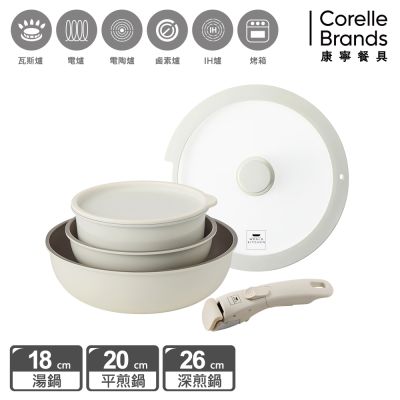 【美國康寧】WORLD KITCHEN 鑄造鈦不沾鍋具六件組