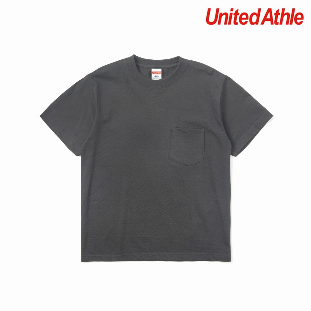 日本授權United Athle 5.6OZ 口袋短TEE 5006-01 UA 舒適 (深灰色)