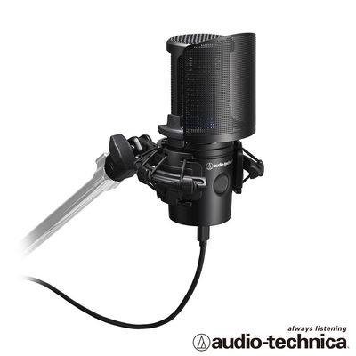 audio-technica 鐵三角 audio-technica AT2020USBX心形指向性電容型USB麥克風組合(含防噴罩+防震架)