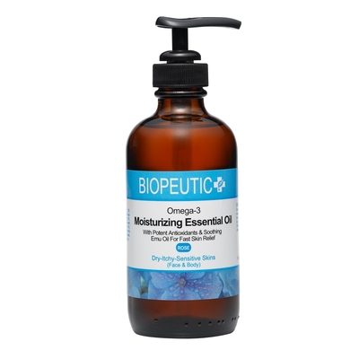 BIOPEUTIC葆療美 Omega-3 滋潤精華(玫瑰) 6oz 是一款專為臉部與眼部設計的保濕舒敏精華液，適合各種膚質使用。富含Omega-3成分，能有效滋潤肌膚，提升保濕力，並緩解肌膚敏感問題。臺灣原裝，國內專櫃公司貨，品質有保障。