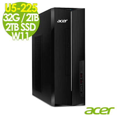 Acer 宏碁 Aspire XC-1860 家用薄型電腦 (U5-225/32G/2TB+2TB SSD/300W/W11)