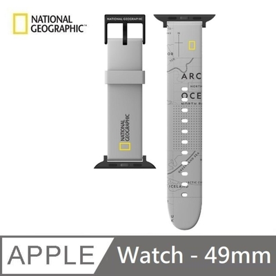 National Geographic 國家地理 Apple Watch 矽膠錶帶 49mm - 灰色