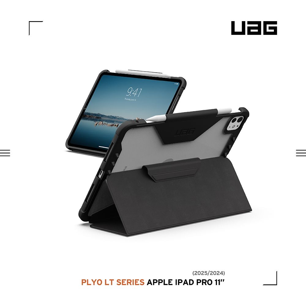 UAG iPad Pro 11吋(2024-2025)耐衝擊全透保護殼LT-黑
