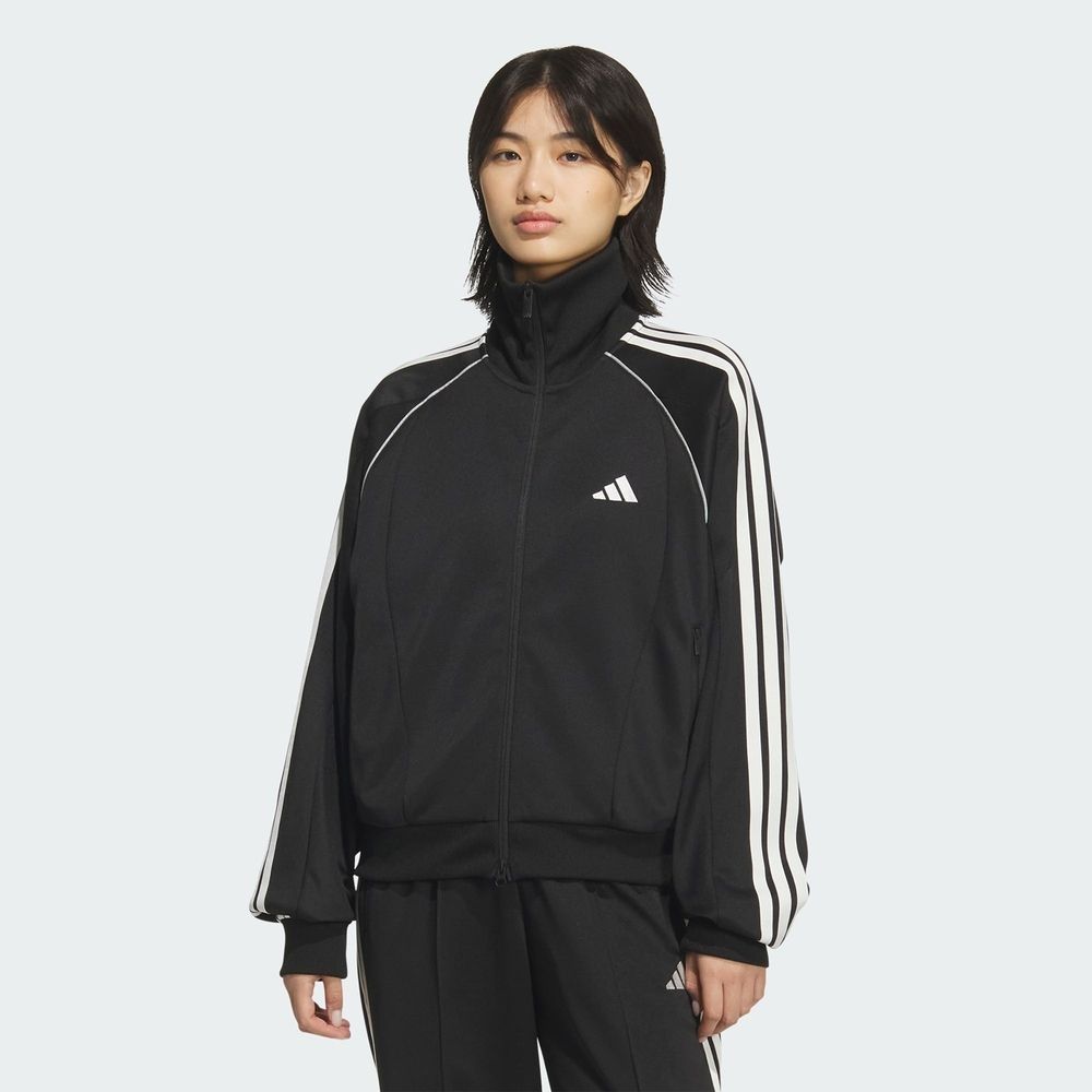 ADIDAS 女 運動外套 黑/米 STSV TRACK TOP 立領外套 KF828 (0黑色系)