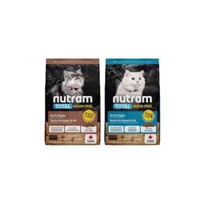 加拿大Nutram 紐頓 即期良品-全能系列T22/T24無穀挑嘴全齡貓飼料5.4kg/12lb(貓乾糧/效期：2026年8月-9月)