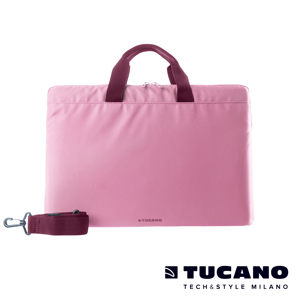 TUCANO MINILUX 極簡輕便尼龍手提內袋 13-14吋(可側背)-粉紅
