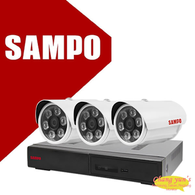 昌運 CHANG YUN 昌運監視器 SAMPO 聲寶 4路3鏡優惠組合 DR-TWEX3-4 VK-TW2C66H 2百萬畫素紅外線攝影機