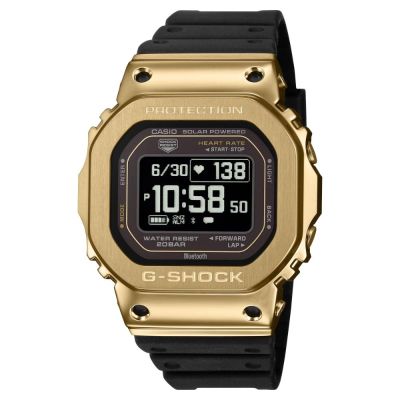 CASIO卡西歐 G-SHOCK G-SQUAD 藍芽太陽能電力 日常訓練 運動健康理念錶款 GM-H5600-9 金 44mm