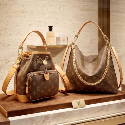 Louis Vuitton LV路易威登 M27825/M14017 經典老花帆布手提 肩斜背包 水桶包-2款可選