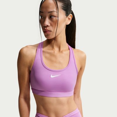 NIKE 運動內衣 女 中度支撐 慢跑 瑜珈 訓練 AS W NK SWSH MED SPT BRA 粉 DX6822-503