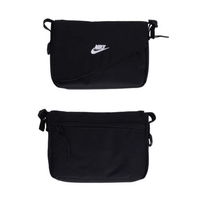 NIKE HERITAGE斜背包-1L-側背包 肩背包 運動小包 隨身小包 IB4382-010 黑白