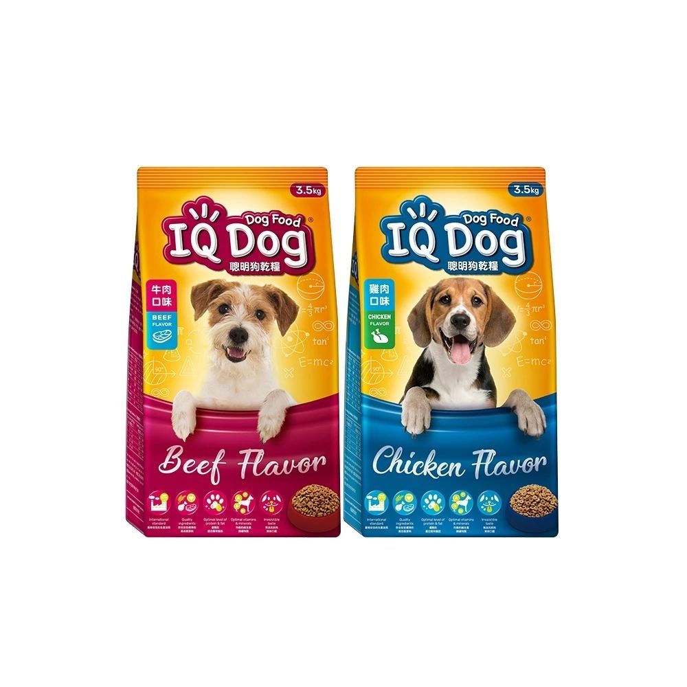 IQ DOG 聰明狗乾糧 3.5KG x4包(成箱出貨)