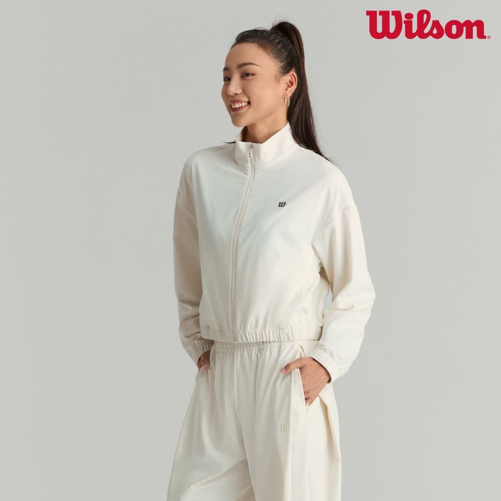 【Wilson威爾森】Bagel Jacket 女款 服飾 外套 暮藍色/沙色 (沙色)