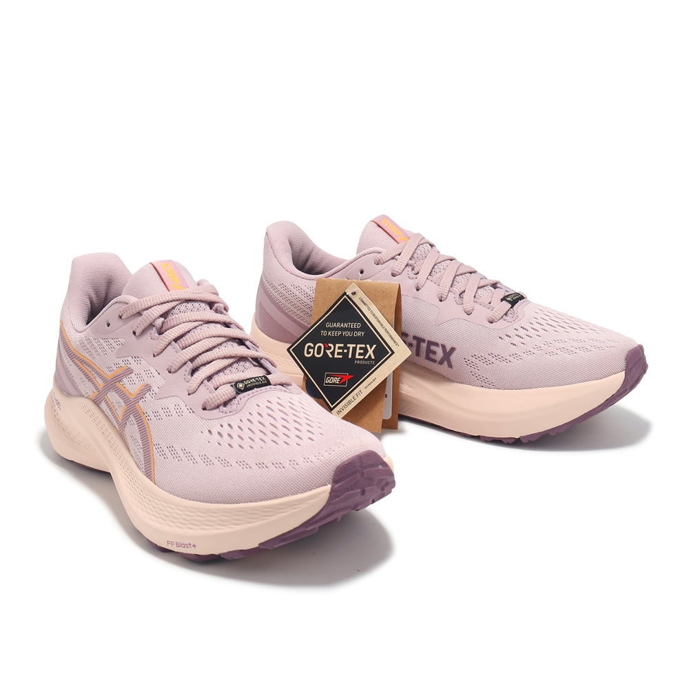 Asics 慢跑鞋GT-2000 12 GTX 女鞋粉橘防水支撐回彈運動鞋亞瑟士