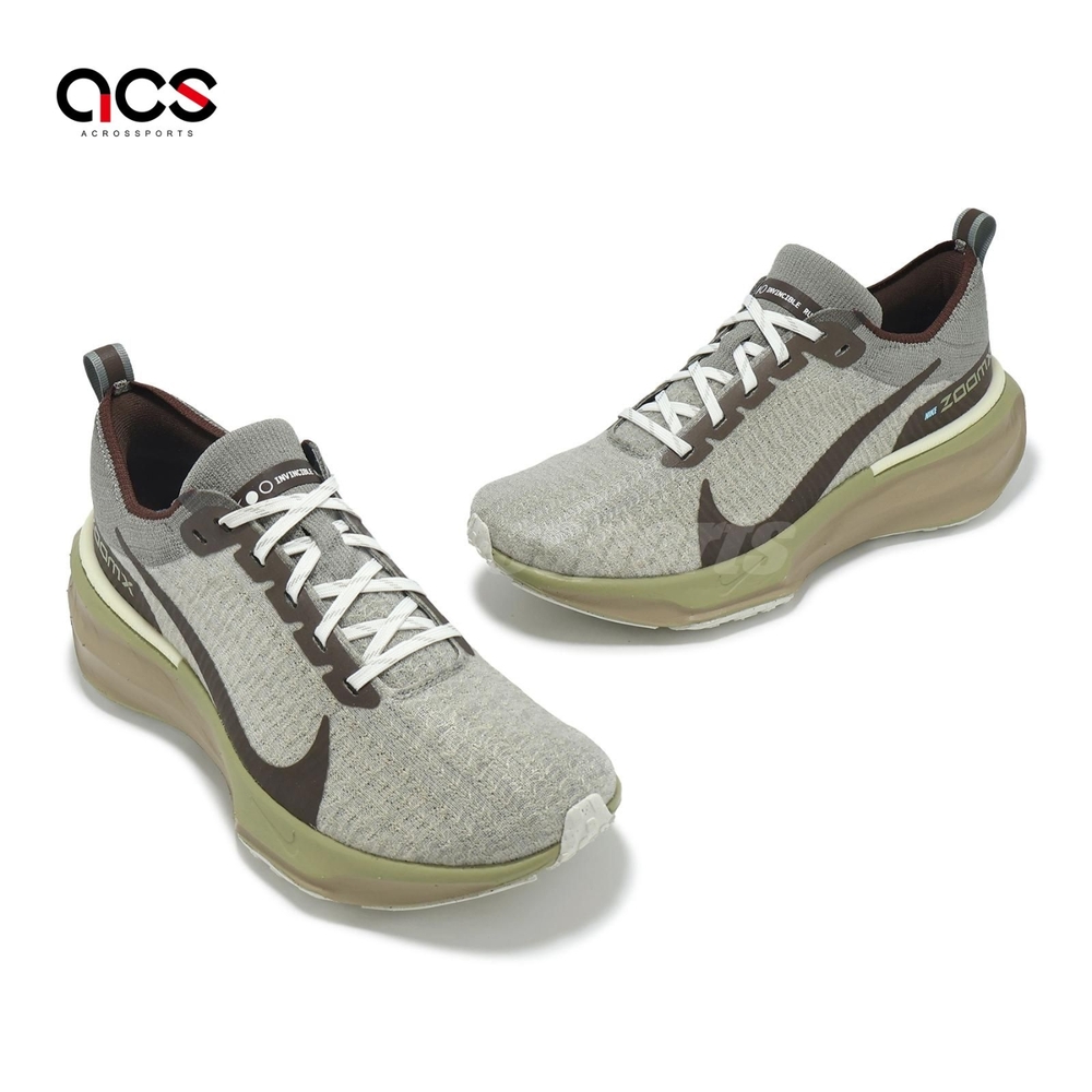 Nike 慢跑鞋ZoomX Invincible Run FK 3 男鞋棕綠回彈運動鞋FZ3654-053