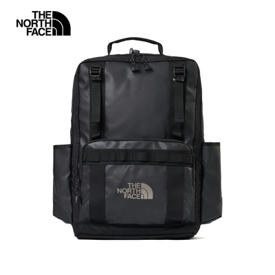 【The North Face 官方旗艦】 北面男女款黑色DWR防潑水大容量多功能休閒後背包｜8BK4BIA 筆電包/登山包