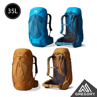 Gregory 官方旗艦 35L STOUT 登山背包 登山包 界限藍 漠石黃 單日登山包 健行包 透氣背板 水袋包 透氣肩背帶 臀帶