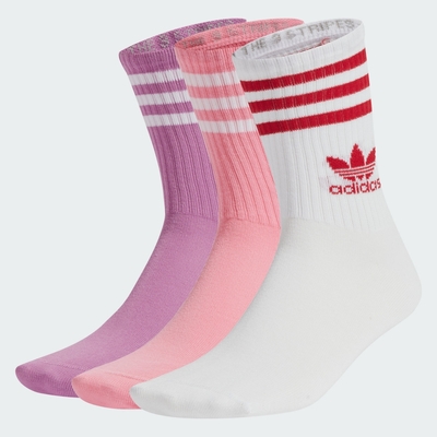【adidas 愛迪達】 中筒襪 3 雙入 男/女 - Originals IX7510
