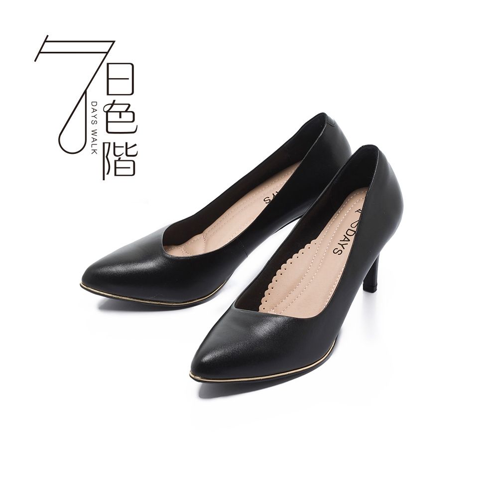 FAIR LADY 經典好評上班鞋．七日色階7Days｜真皮高跟、中跟、低跟樂福鞋 多款 均一價 (C款-經典黑)