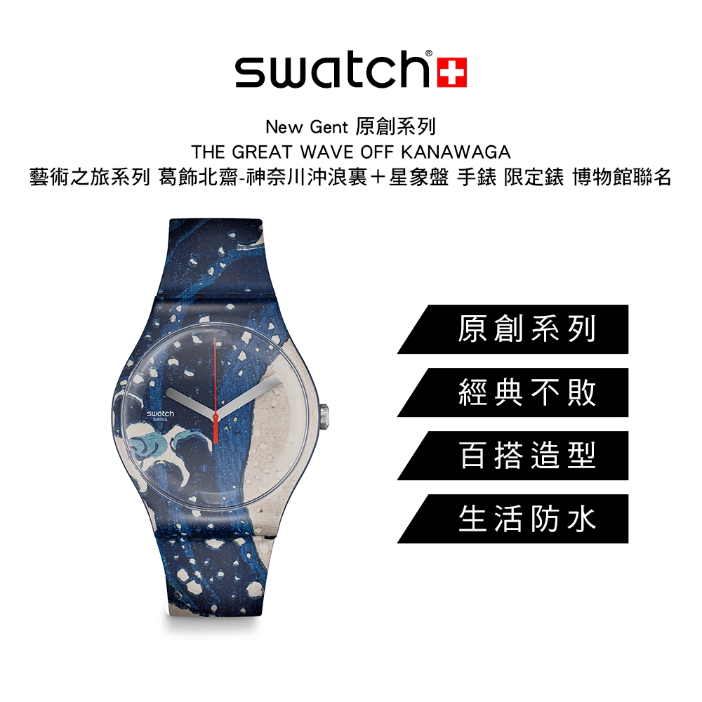 Swatch THE GREAT WAVE BY HOKUSAI & ASTROLABE 葛飾北齋《神奈川沖浪 
