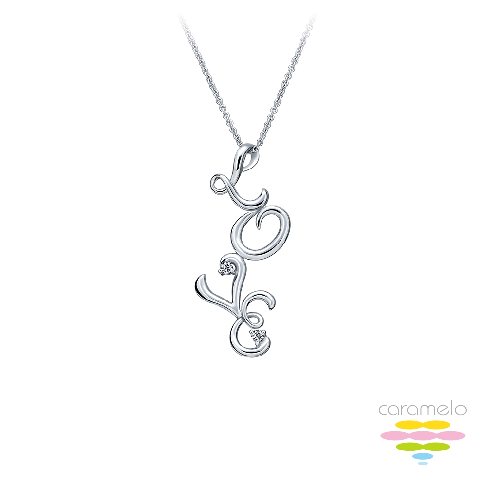 彩糖鑽工坊 14K 字母項鍊 LOVE 項鍊 (天然鑽石)